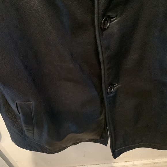 Stunning Andrew Marc Pure Leather shell Jacket w/ Golden inner lining absolute🔥 - Picture 4 of 9